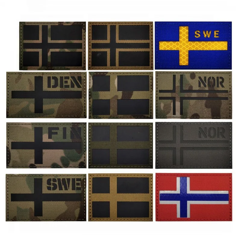 Rucksack Military Style - Patch taktis bendera Norwegia Denmark Swedia