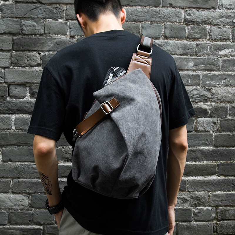 Tas Selempang Kanvas Retro Kap - Canvas Backpack Casual ulasan dan harga