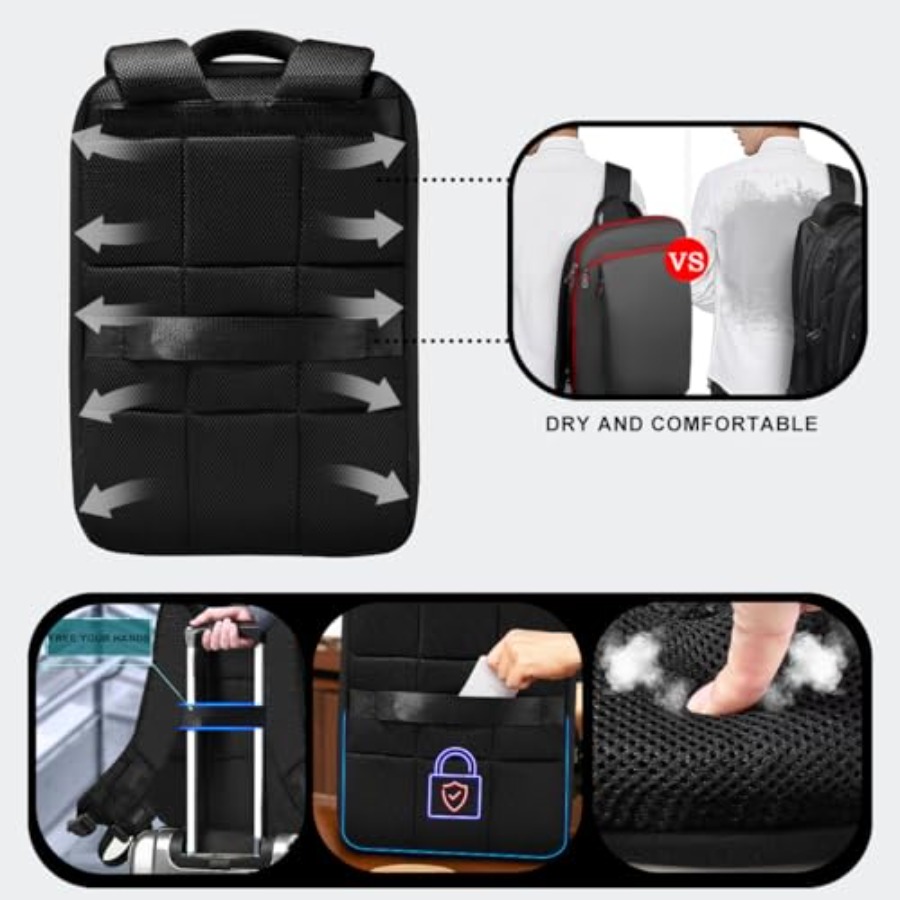 Ransel Laptop 15 15.6 16 Inci  - Travel Backpack Anti Theft ulasan dan harga