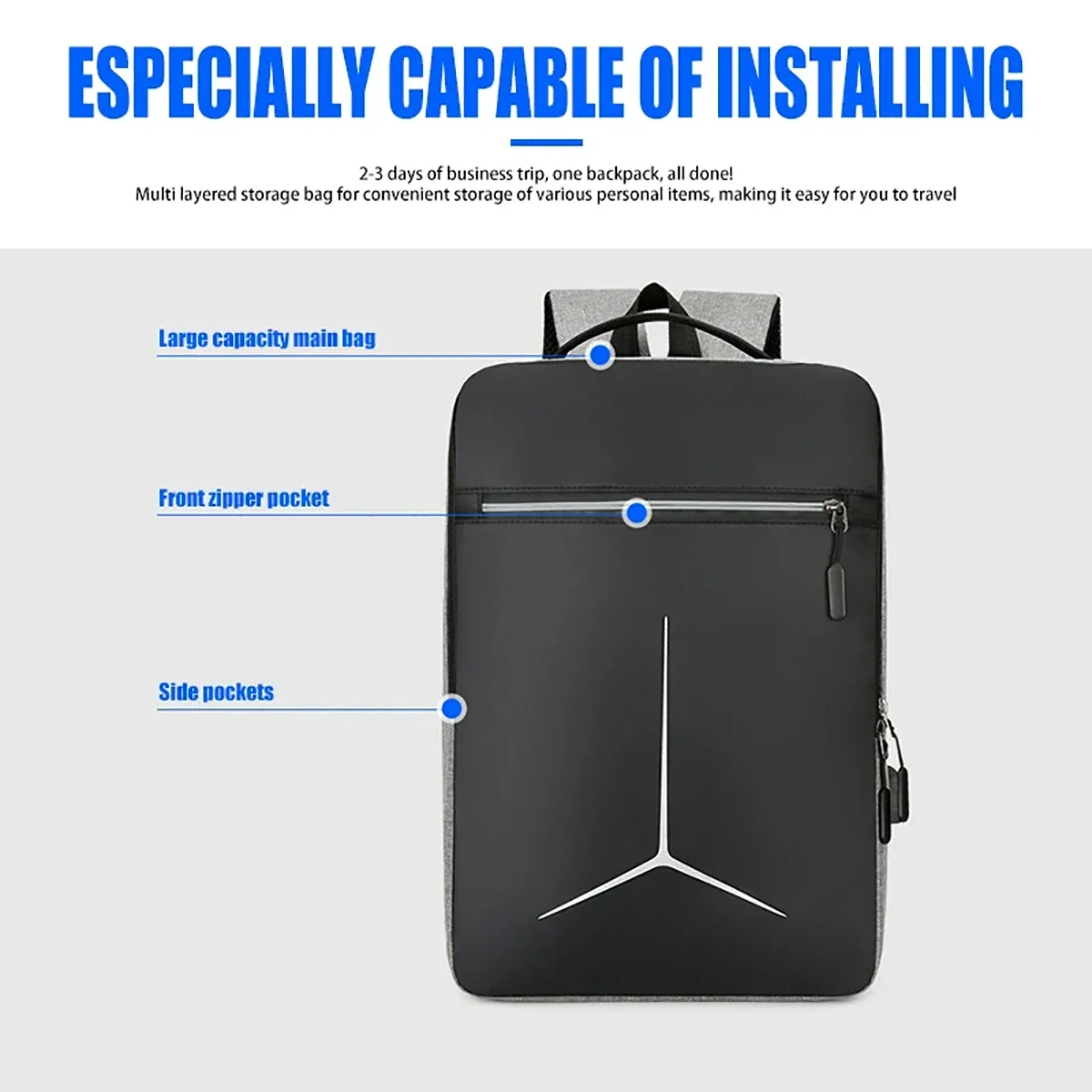 Casing ponsel bisnis pria, sar - Travel Backpack Anti Theft ulasan dan harga