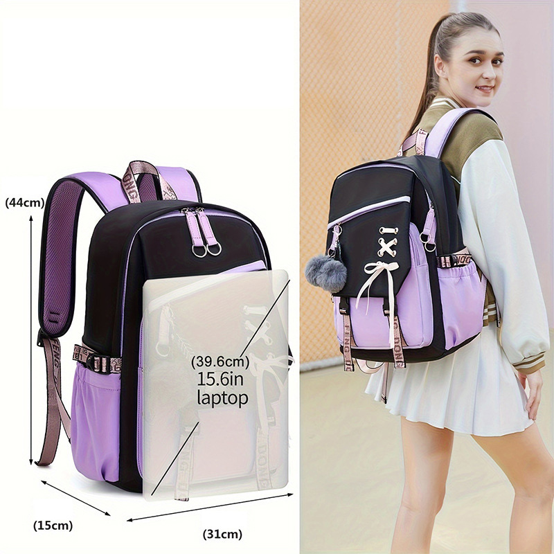 Ransel Blok Warna Tas Sekolah  - School Backpack Teen ulasan dan harga
