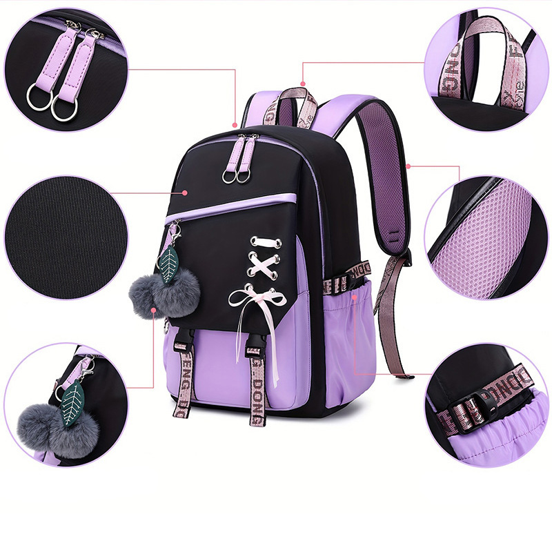 Ransel Blok Warna Tas Sekolah  - School Backpack Teen ulasan dan harga