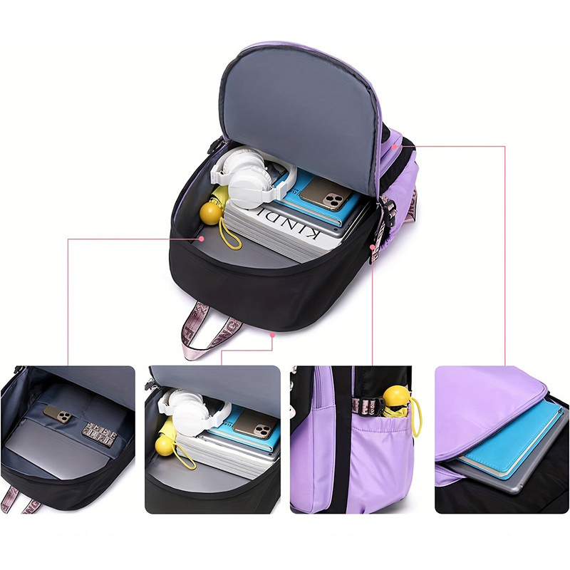 Ransel Blok Warna Tas Sekolah  - School Backpack Teen ulasan dan harga